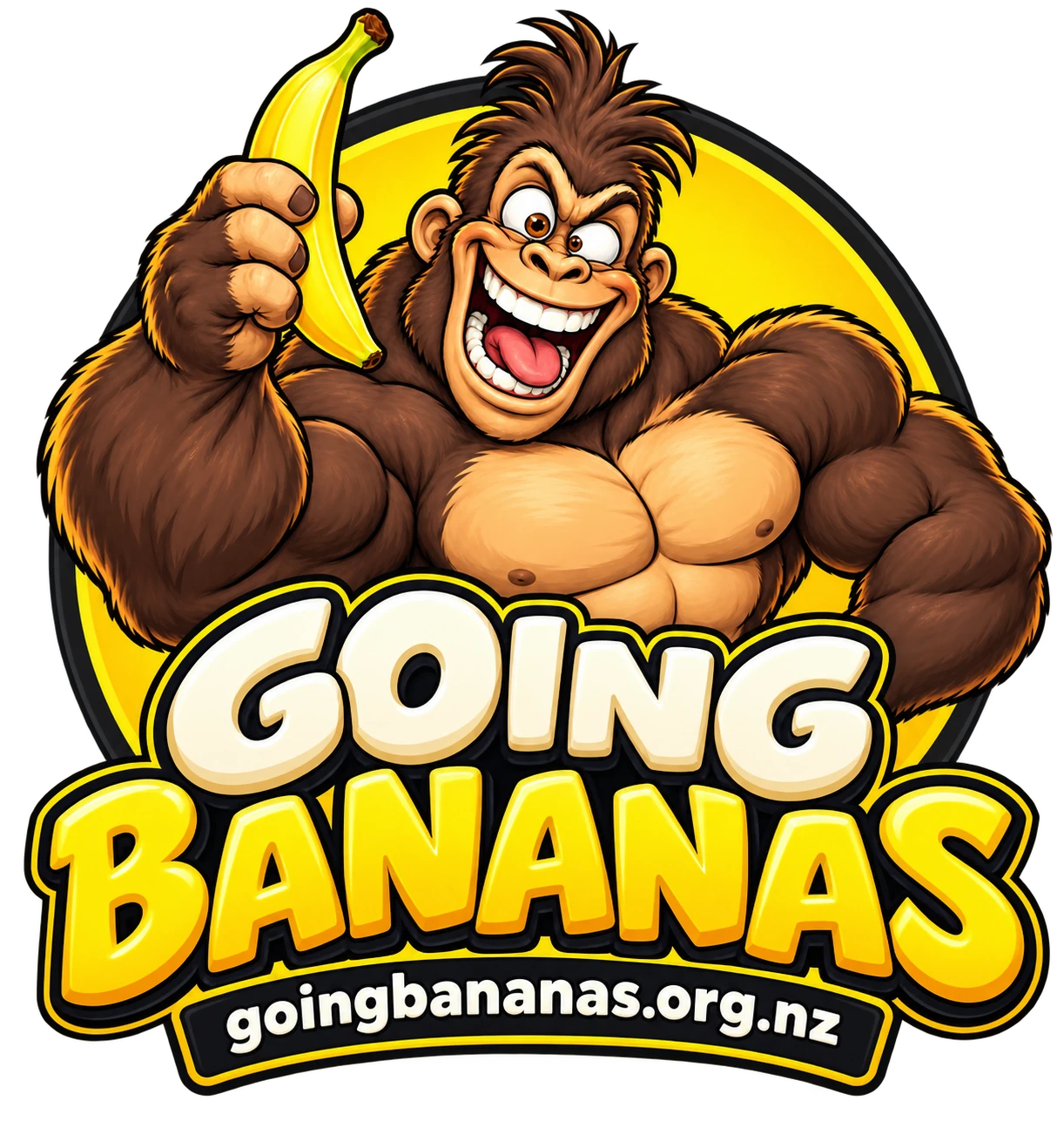 Going Bananas gorilla mascot logo